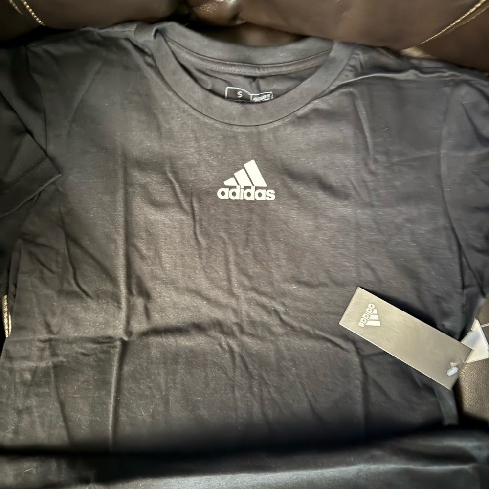 Adidas  Black Tee with White Logo